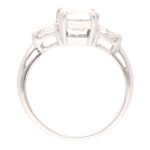 18Carat White Gold 2.01ct Diamond Solitaire w/ 1.50ct Accents Ring (Size J 1/2) 6x8mm Head - Image 4
