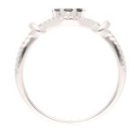 14Carat White Gold 0.39tcw Blue & White Diamond Cluster Ring (Size N 1/2) 8.5mm Widest - Image 4