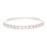 18Carat White Gold 0.25ct Diamond Eterrnity Ring (Size K 1/2) 1.5mm Wide