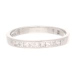 950 Platinum 0.33ct Princess Cut Diamond Eternity Ring (Size K 1/2) 2.5mm Wide