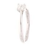 9Carat White Gold 0.20ct Princess Cut Diamond Solitaire Ring (Size I 1/2) 3x3mm Head - Image 2