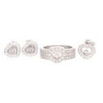 Chopard Geneve 18Carat White Gold Happy Hearts 0.29ct Diamond Pendant (10.5x9.5mm) - With Cert - Image 5