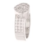 Chopard Geneve 18Carat White Gold Happy Hearts 0.74ct Diamond Ring (Size L 1/2) 9.5mm Widest - With Cert - Image 3