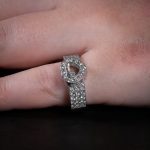 Chopard Geneve 18Carat White Gold Happy Hearts 0.74ct Diamond Ring (Size L 1/2) 9.5mm Widest - With Cert - Image 9
