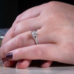 18Carat White Gold 0.75ct Diamond Solitaire w/ 0.30ct Accents Ring (Size L) 5x5mm Head - Image 11