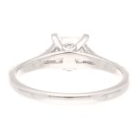 18Carat White Gold 0.75ct Diamond Solitaire w/ 0.30ct Accents Ring (Size L) 5x5mm Head - Image 5