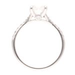 18Carat White Gold 0.75ct Diamond Solitaire w/ 0.30ct Accents Ring (Size L) 5x5mm Head - Image 4