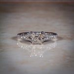 18Carat White Gold 0.75ct Diamond Solitaire w/ 0.30ct Accents Ring (Size L) 5x5mm Head - Image 12