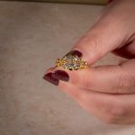 Vintage 18Carat Yellow Gold 0.70ct Diamond Cluster Ring (Size P) 9.5mm Widest - Image 7