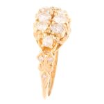 Vintage 18Carat Yellow Gold 0.70ct Diamond Cluster Ring (Size P) 9.5mm Widest - Image 3