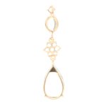 9Carat Yellow Gold Sky & Swiss Blue Topaz Drop Pendant (9x38mm) - Image 4