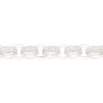 New! Sterling Silver 9.25" Simulated Diamond Belcher Bracelet (9.5mm Wide) - Image 4