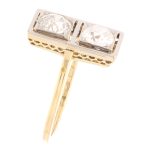 18Carat Yellow Gold 1.54ct Diamond Two-Stone Ring (Size R) 2x16mm - Image 3