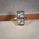 18Carat Yellow Gold 1.54ct Diamond Two-Stone Ring (Size R) 2x16mm - Image 2