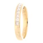 18Carat Yellow Gold 0.50ct Princess Cut Eternity Ring (Size L 1/2) 3mm Wide - Image 3