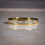 18Carat Yellow Gold 0.50ct Princess Cut Eternity Ring (Size L 1/2) 3mm Wide - Image 2