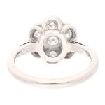 950 Palladium 0.50ct Diamond Daisy Cluster Ring (Size H 1/2) 10x11.5mm - Image 5