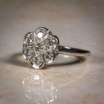 950 Palladium 0.50ct Diamond Daisy Cluster Ring (Size H 1/2) 10x11.5mm - Image 2