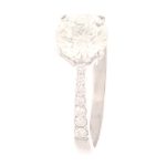 18Carat White Gold 1.50ct Diamond Solitaire w/ 0.20ct Accents Ring (Size M) 7mm Head - Image 3