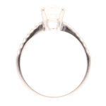 18Carat White Gold 1.50ct Diamond Solitaire w/ 0.20ct Accents Ring (Size M) 7mm Head - Image 4