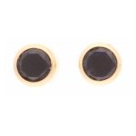 9Carat Yellow Gold Sapphire Stud Earrings (5.5mm Diameter)