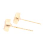 9Carat Yellow Gold Sapphire Stud Earrings (5.5mm Diameter) - Image 2