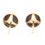 9Carat Yellow Gold Sapphire Stud Earrings (5.5mm Diameter) - Image 3