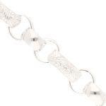 New! Sterling Silver 10" Fancy Patterned Belcher Bracelet (13mm Wide) - Image 3