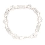New! Sterling Silver 8.25" Stars & Bars Bracelet (10mm Wide) - Image 5