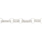 New! Sterling Silver 8.25" Stars & Bars Bracelet (10mm Wide) - Image 4