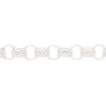 New! Sterling Silver 8.5" Love Heart Patterned Belcher Bracelet (9mm Wide) - Image 4