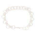 New! Sterling Silver 8.75" Love Heart Patterned Belcher Bracelet (10.5mm Wide) - Image 5