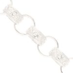 New! Sterling Silver 8.75" Love Heart Patterned Belcher Bracelet (10.5mm Wide) - Image 3