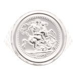 New! Sterling Silver St George Signet Ring (Size J) 18mm Diameter