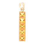 9Carat Yellow Gold Citrine Pendant (5x20.5mm)