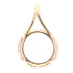 9Carat Yellow Gold Pink Topaz Solitaire Pendant (12mm Diameter) - Image 4