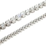 18Carat White Gold 16.5" 10.08ct Diamond Graduated Tennis Necklace (2.5-4.5mm Wide) - Image 3