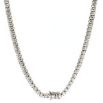 18Carat White Gold 16.5" 10.08ct Diamond Graduated Tennis Necklace (2.5-4.5mm Wide) - Image 5