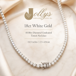 18Carat White Gold 16.5" 10.08ct Diamond Graduated Tennis Necklace (2.5-4.5mm Wide) - Image 2