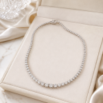 18Carat White Gold 16.5" 10.08ct Diamond Graduated Tennis Necklace (2.5-4.5mm Wide) - Image 7