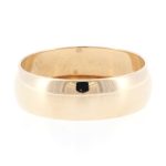 9Carat Yellow Gold D-Shape Wedding Band (Size V 1/2) 7mm Wide - Image 3