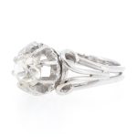 Antique 18Carat White Gold 1.00ct Old Cut Diamond Solitaire Ring (Size L) 6.5x6mm Head - Image 3