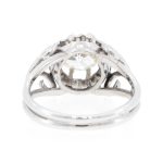 Antique 18Carat White Gold 1.00ct Old Cut Diamond Solitaire Ring (Size L) 6.5x6mm Head - Image 5