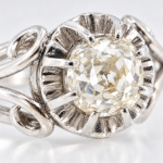 Antique 18Carat White Gold 1.00ct Old Cut Diamond Solitaire Ring (Size L) 6.5x6mm Head - Image 6