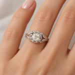 Antique 18Carat White Gold 1.00ct Old Cut Diamond Solitaire Ring (Size L) 6.5x6mm Head - Image 9