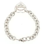 Tiffany & Co. Sterling Silver 6.75" Heart Belcher Bracelet (8.5mm Wide & 21x19.5mm) - Image 5
