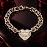 Tiffany & Co. Sterling Silver 6.75" Heart Belcher Bracelet (8.5mm Wide & 21x19.5mm) - Image 7