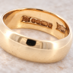 Vintage 9Carat Yellow Gold D-Shape Wedding Band (Size J 1/2) 5mm Wide - Image 4
